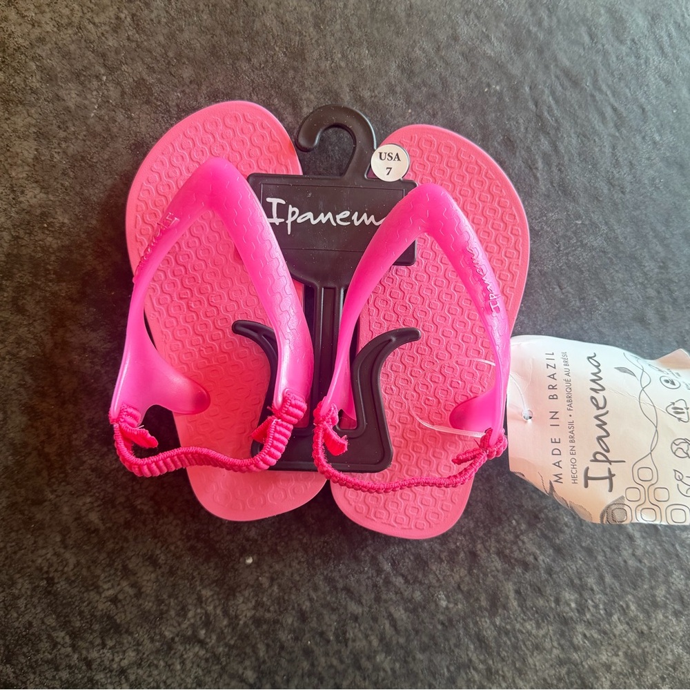 IPANEMA Toddler Pink Sandals 7 Flip Flops Shoes Girl